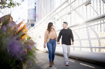 Caesare + Austin | Downtown Denver Engagement Session in the Fall