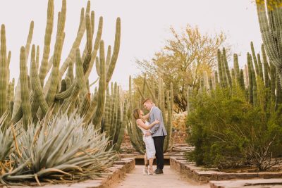 Malia + Ben | Desert Botanical Gardens Engagement Photos by Shannon