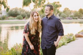 Phoenix engagement photograph of couple laughing