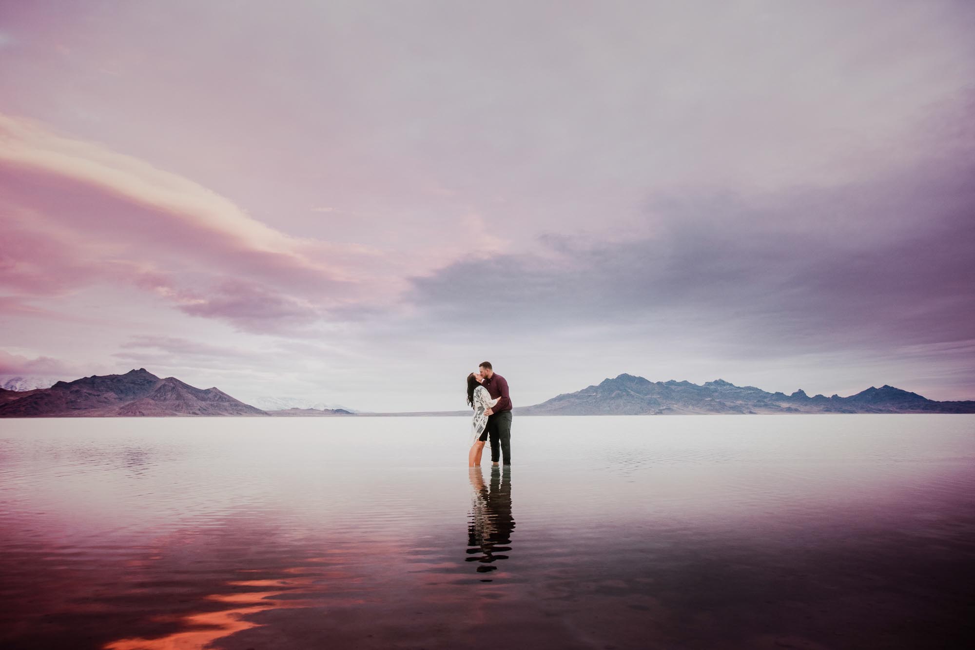 Bonneville Salt Flats Engagement by Wanderlight, a Salt Lake City wedding photography company