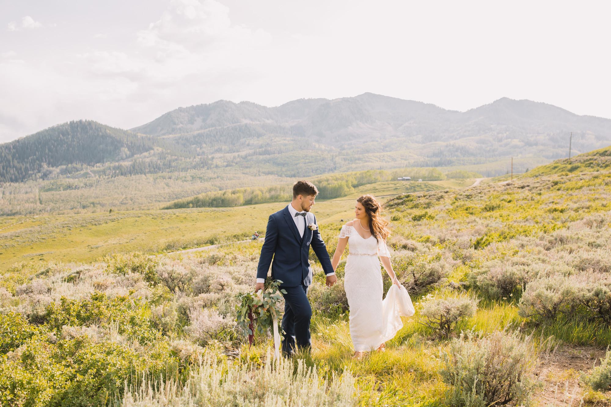 Park City wedding couple by Wanderlight, a Salt Lake City wedding photography company